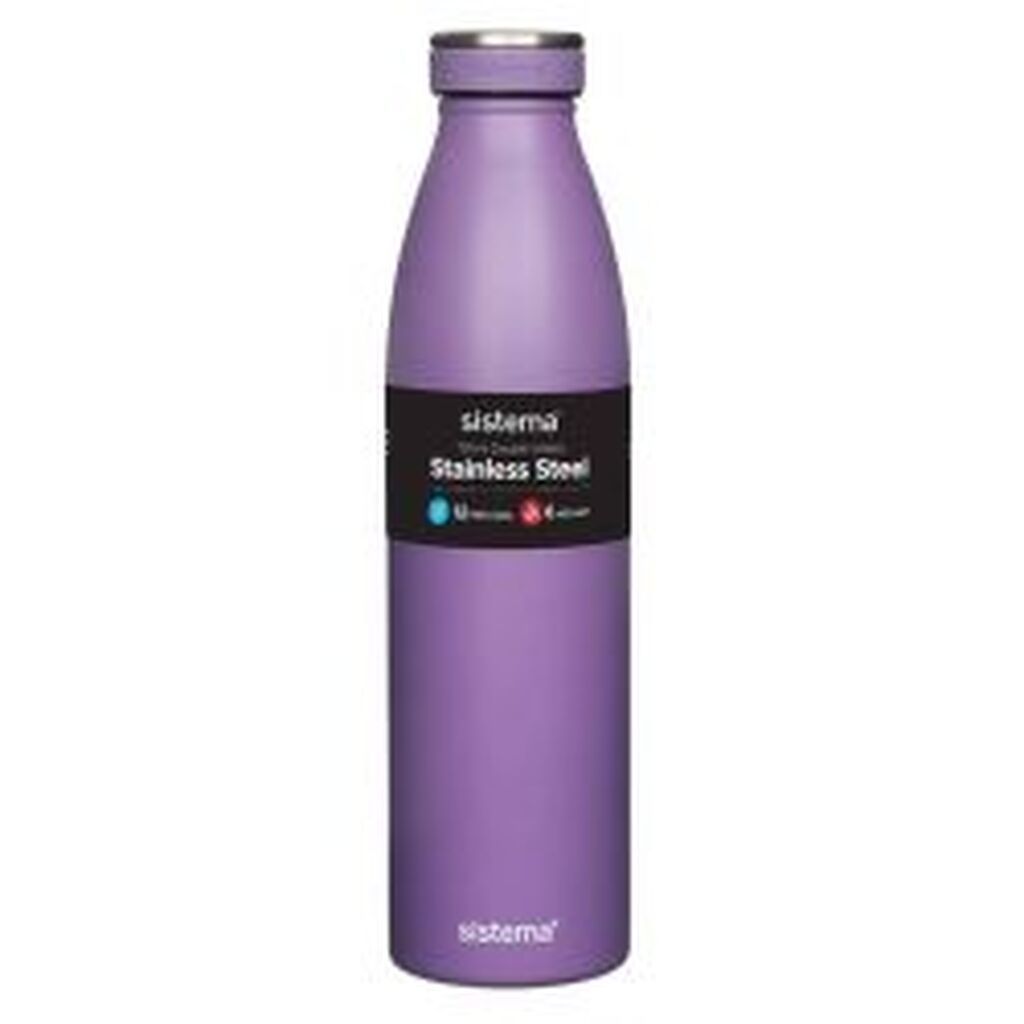 Sistema Stainless Steel 750ml - Lilla - Drikkeflaske