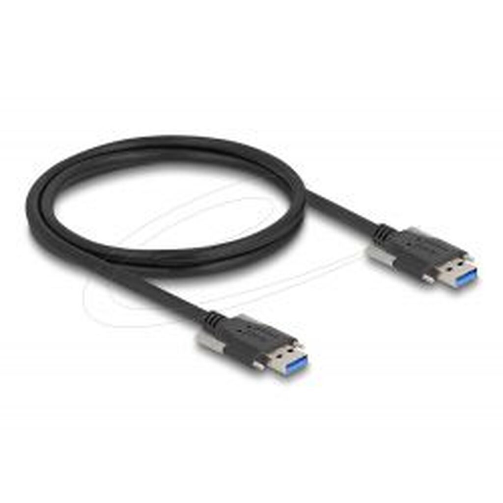 Delock Usb-a Cable, 5 Gbps, Male To Male, 22 Mm Screw , 1 M, Black