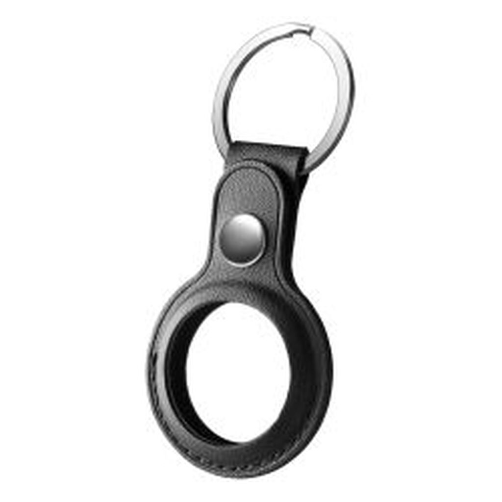 Deltaco Apple Airtag Case, Keychain, Vegan Leather, Black - Diverse