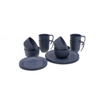 Outwell Delish 4 Person Dinner Set Navy Night - Service