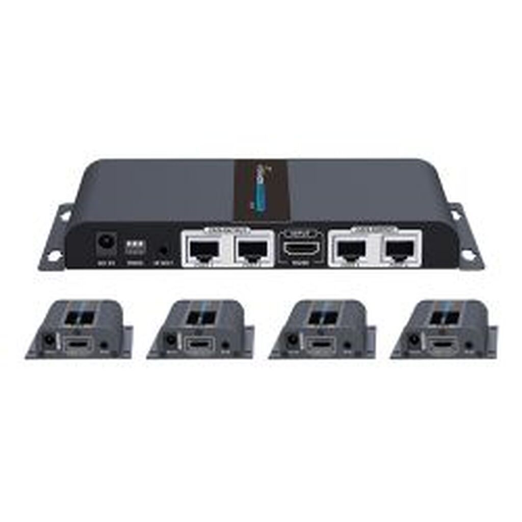 Deltacoimp 1x4 Hdmi Extender Splitter Over Cat6/6a/7 40m Ir Pass-back