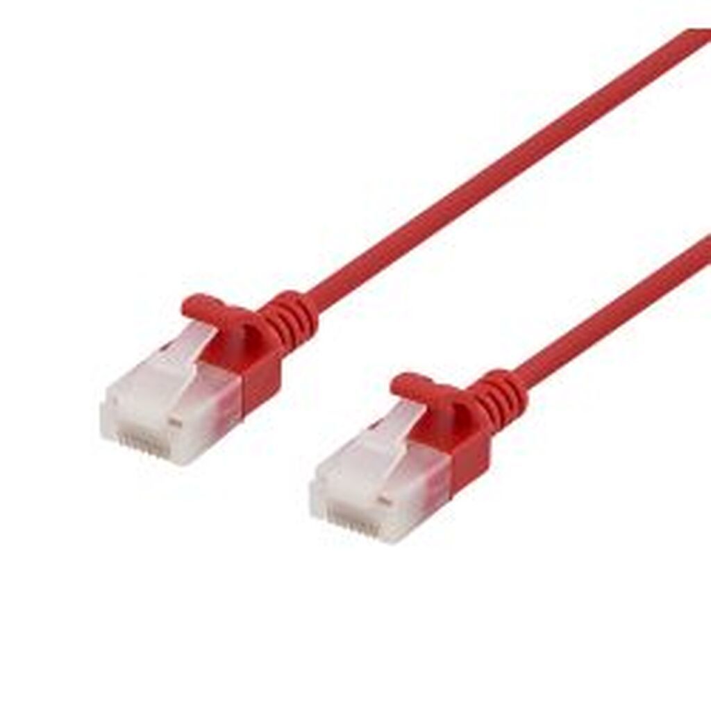 Deltaco U/utp Cat6a Patch Cable, Slim, 3,5mm I Diameter, 3m, Red