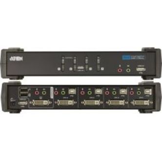 Aten Kvm Switch 1 Console Control 4 Cpus Dvi/usb 2 Additional Usb