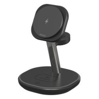 Deltaco 3-in-1 Magnetic Wireless Charging Stand, Iphone/tws/watch
