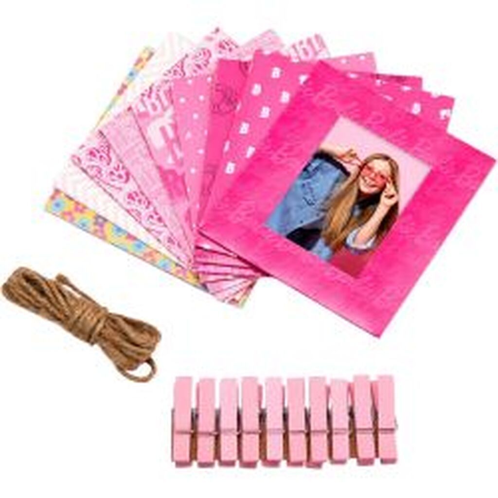 Kodak Barbie frame squares, clips and string