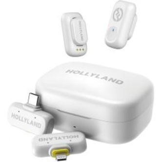 Hollyland LARK A1 Combo Ivory White, with USB-C RX + Lightning RX + Charging Case