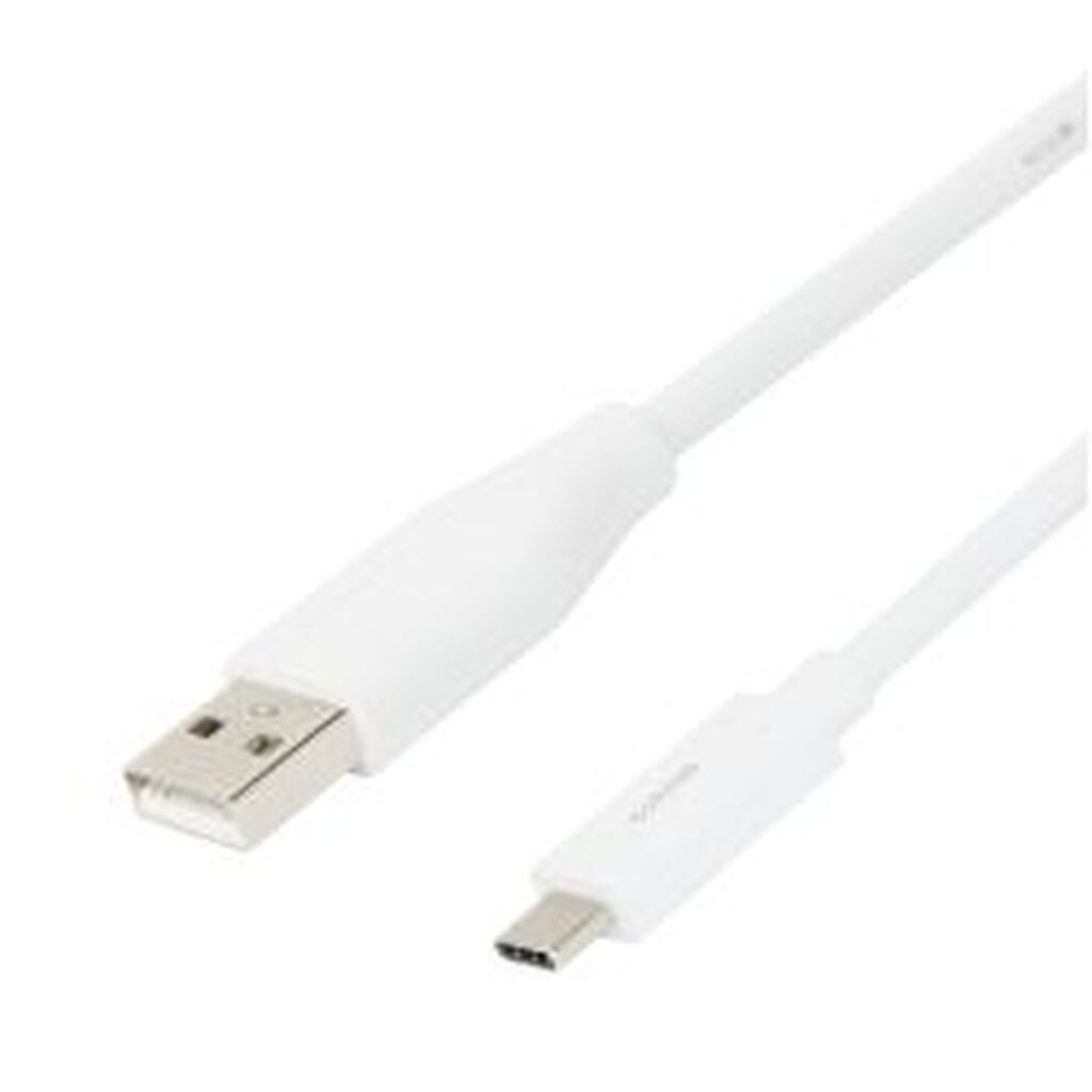 Deltaco Usb-c To Usb-a Cable, 0.5m, 3a, Usb 2.0, White