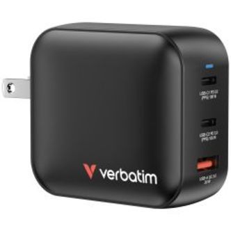 Verbatim Mini Gan Charger 100w 3port Us/eu/uk Adp