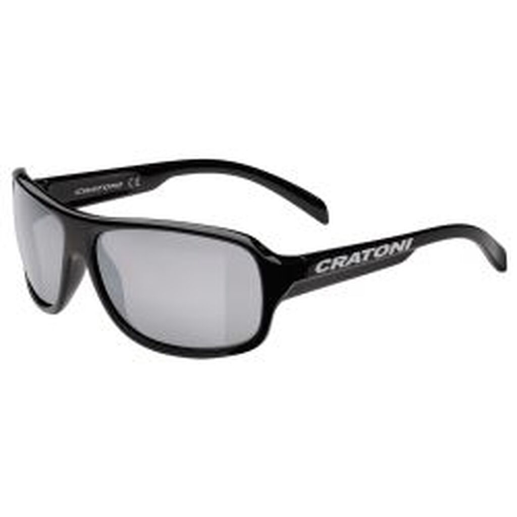 Cratoni C-ice Jr. - Black glossy - Str. uni - Solbriller