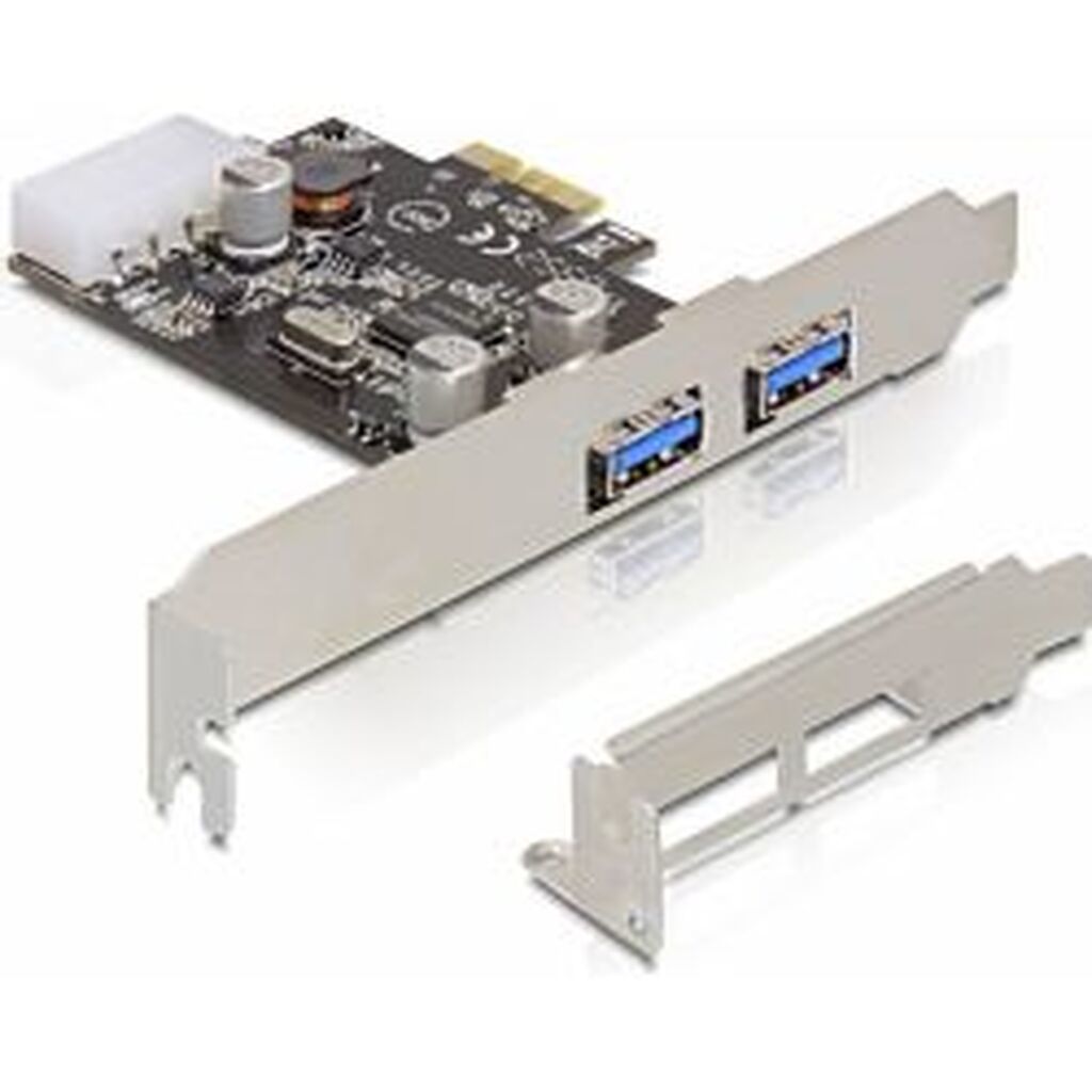 Delock Pcie X1 Card, Usb 3.0, 2xtyp A Ports (2 Ext), Molex Power