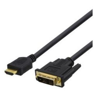 Deltaco Hdmi To Dvi Cable, 1m, Full Hd, Black