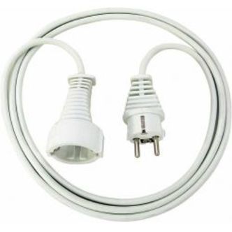 Brennenstuhl Earthed Extension Cable, Cee 7/7 - Cee 7/4, 2m, White