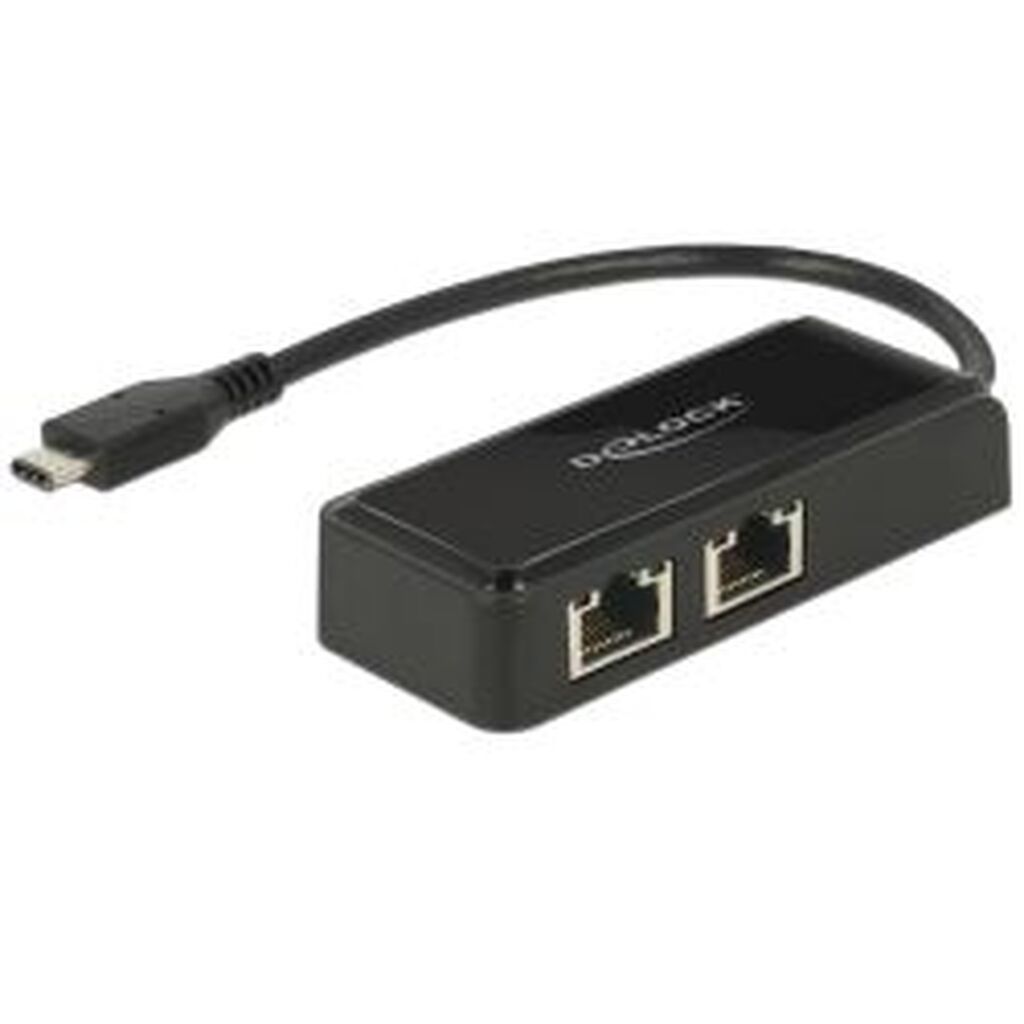 Delock Adapter Superspeed Usb Type-c Male-2xgbit Lan 10/100/1000