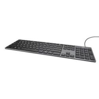 Deltaco Wired Slim Office Keyboard, Low-profile, Aluminum, Us Layout - Keyboard