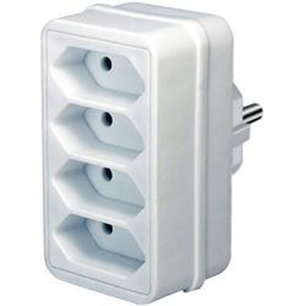 Brennenstuhl Power Strip, 4xiec 60906-1, 1x Cee 7/7, White
