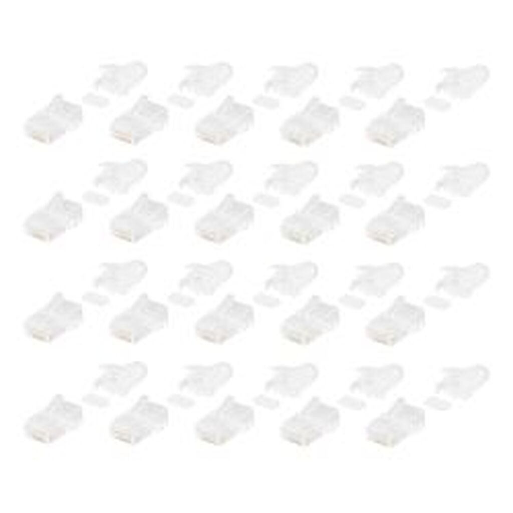 Deltaco Rj45 Connector For Slim Patch Cable, Cat6a, 28awg, 20pcs