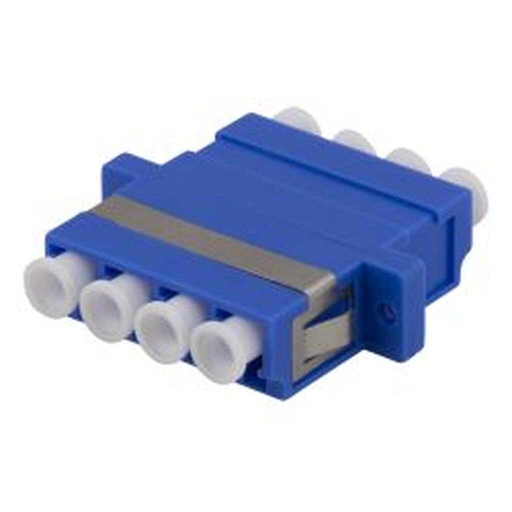 Deltacoimp Fiber Coupler Snap-in, 4xlc-lc, Singlemode, Duplex, Blue