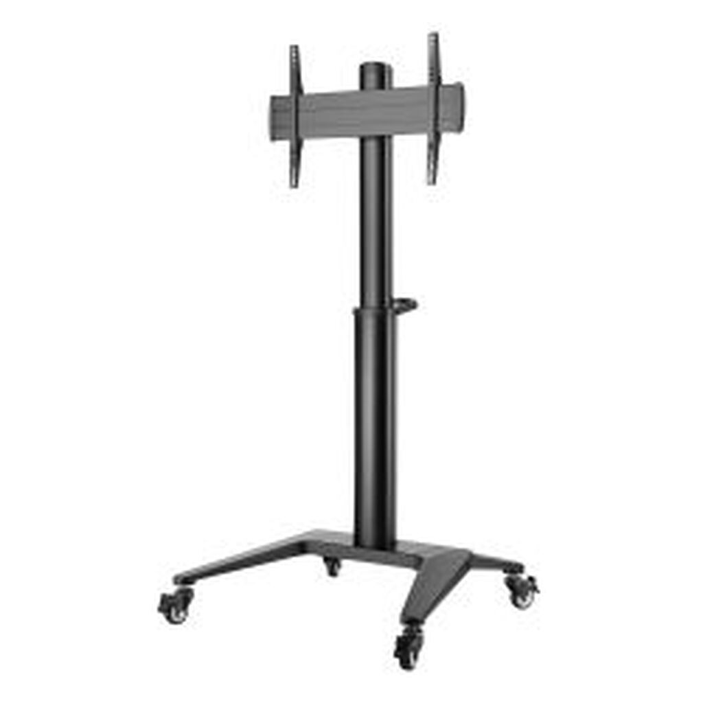 Deltaco Office Height Adjust Alu Screen Trolley Swivel Castors 3770