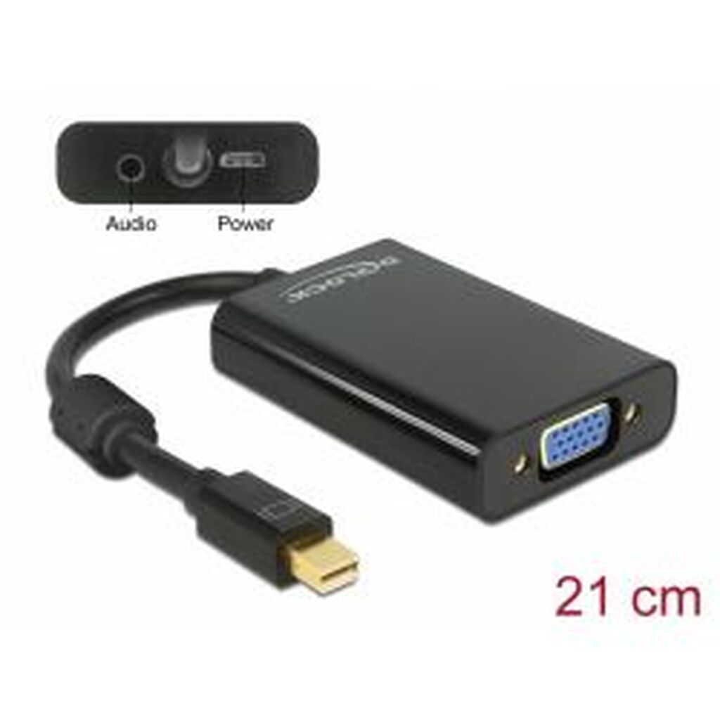 Delock Adapter Mini Displayport 1.1 Male &gt; Vga Female + Audio
