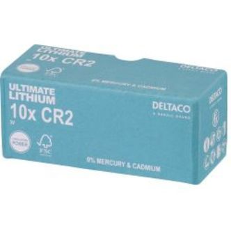 Deltaco Ultimate Lithium Battery, 3v, Cr2, 10-pack