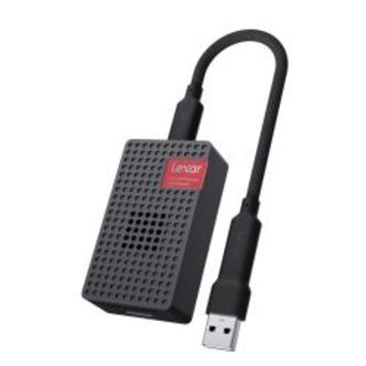 Lexar Cardreader microSDXC Express, compatib w./microSD UHS-I, R900MB/s w./built-in fan (USB3