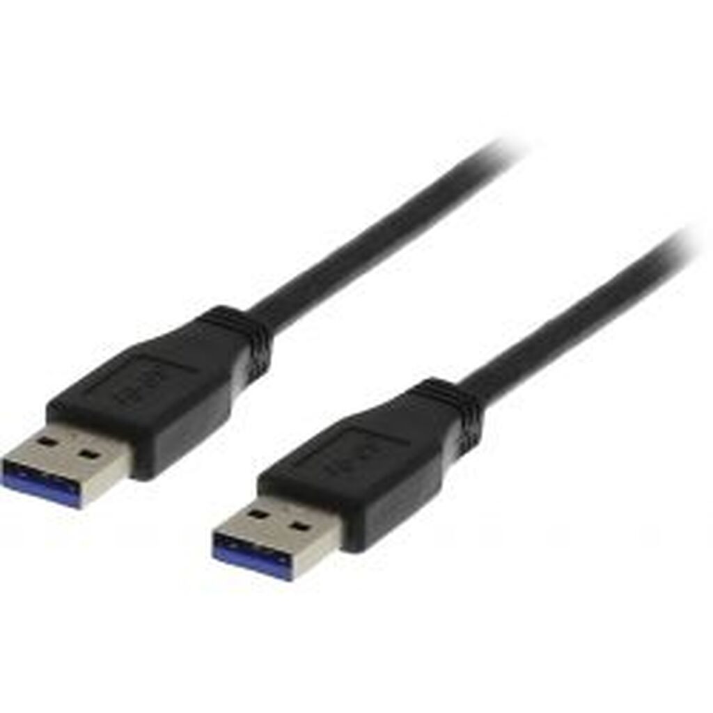 Deltaco UsbÂ 3.0Â cable, Type A Ma, Type A Ma, 1m, Black