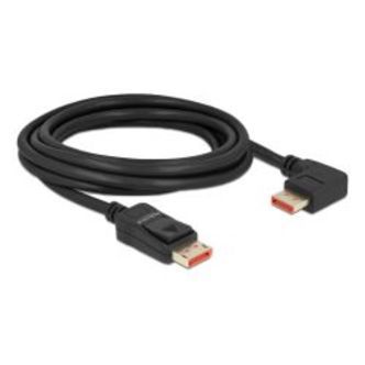 Delock Displayport Cable Male&gt; Male 90Â° Right Angled 8k 60 Hz 3m