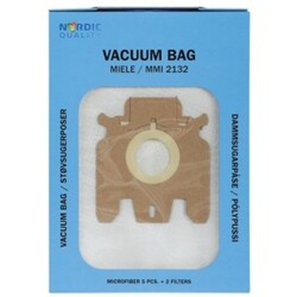Nq Vacuum Mmi 2132 Støvsugerposer, 5 Stk. + 2 Filtre - Diverse