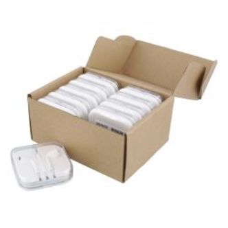 Deltaco In-ear Headset, 3.5 Mm, Volume, Refill For Display, White