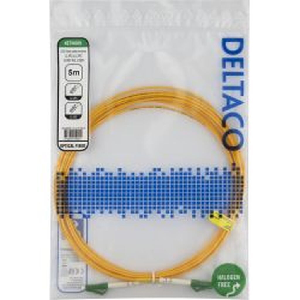 Deltaco Os2 Fiber Cable, Lc - Lc, Simplex, Apc/apc, 5,0m