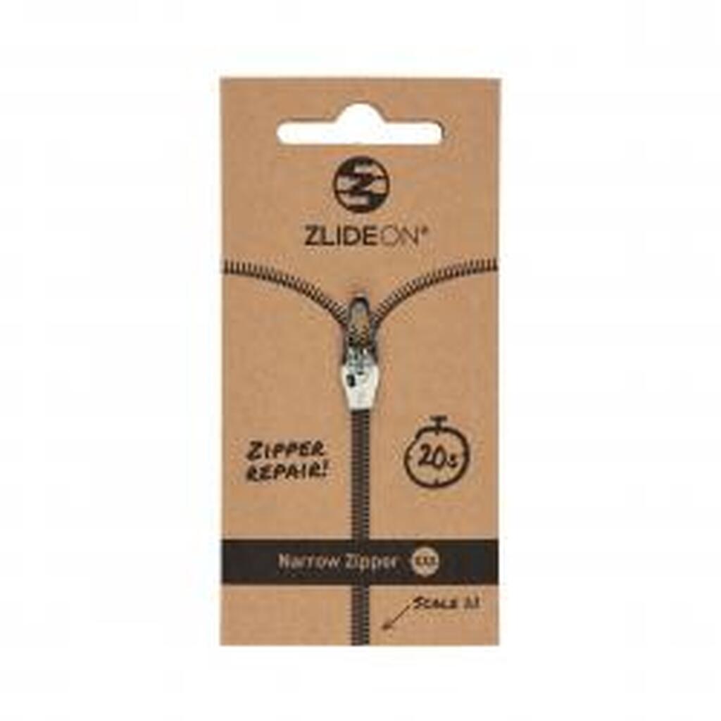Zlideon Narrow Zipper Xxs - Silver - Str. XXS - Lynlås