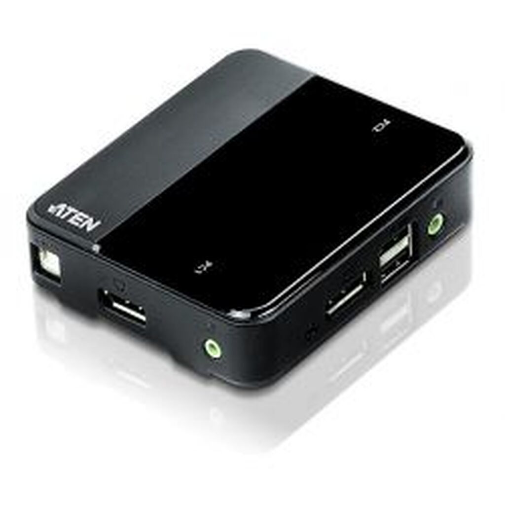 Aten Kvm Switch 1console Controls 2cpus Displayport Usb 3.5mm Uhd