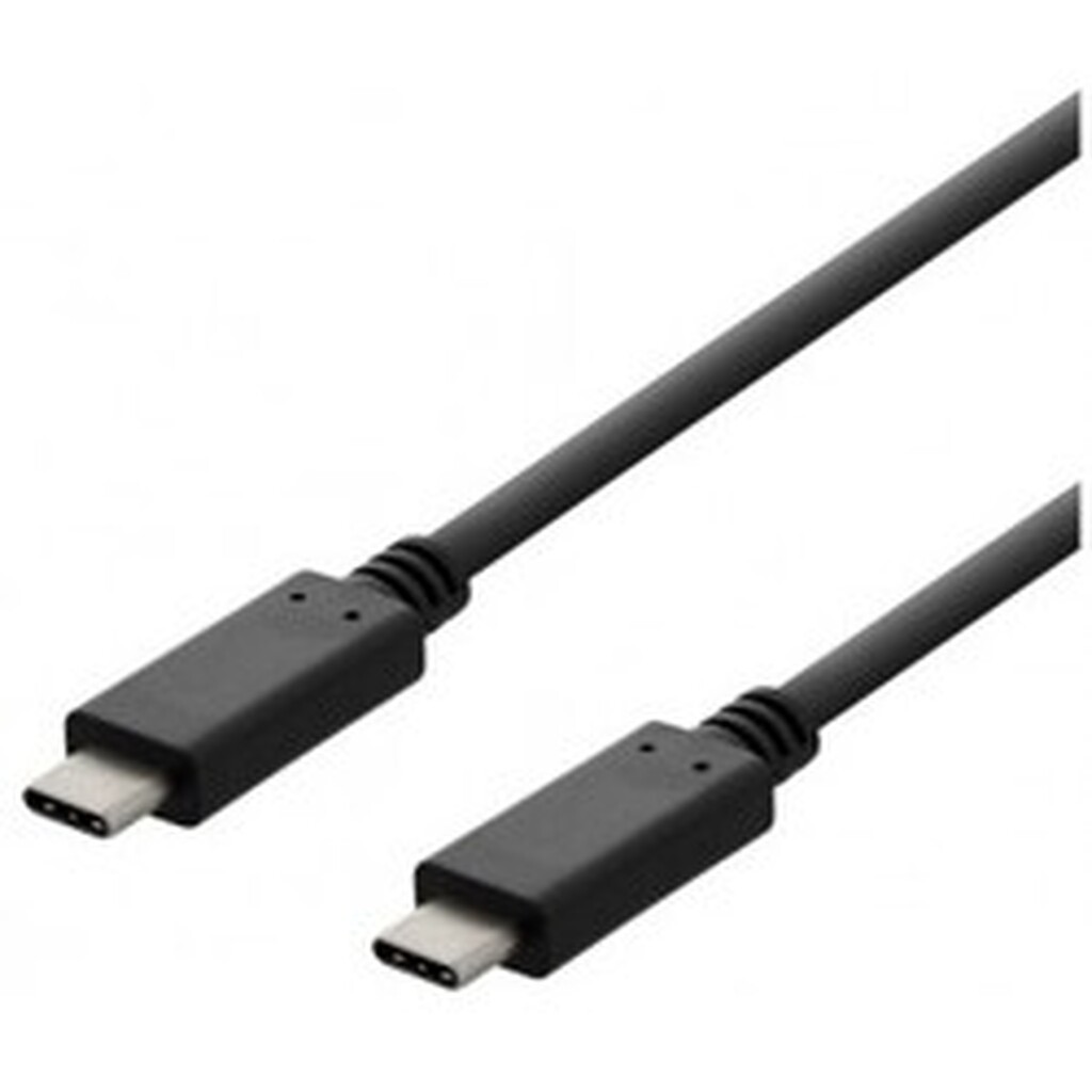 Deltaco Usb 2.0 Usb-c To Usb-c-cable, 2m,  Black - Ledning