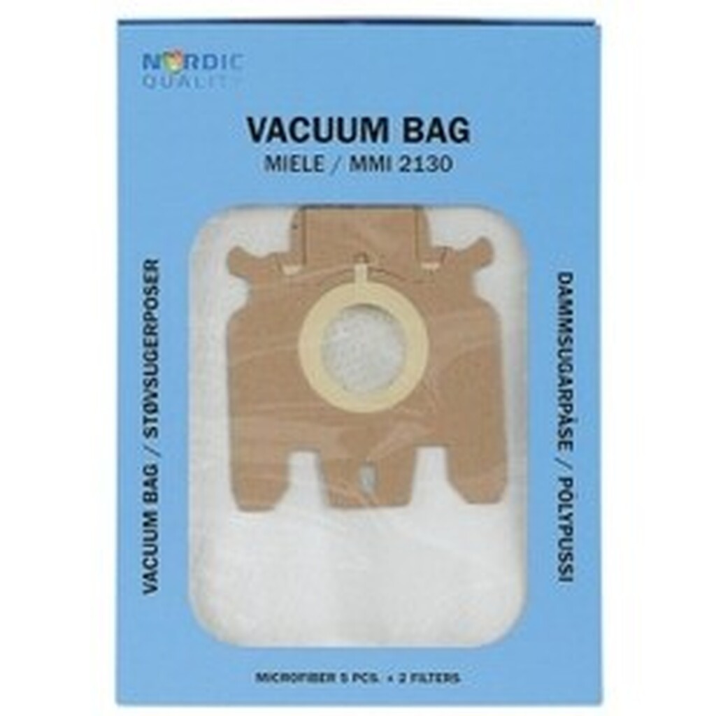 Nq Vacuum Mmi 2130 Støvsugerposer, 5 Stk. + 2 Filtre - Diverse