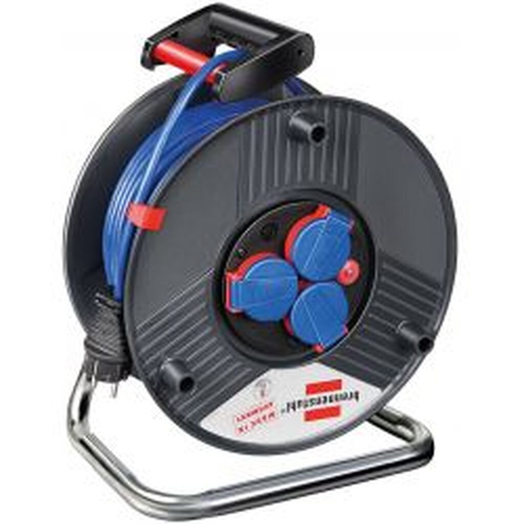 Brennenstuhl Cable Reel 3xcee 7/3, 1xcee 7/7, Ip 44, Switch, 50m, Black