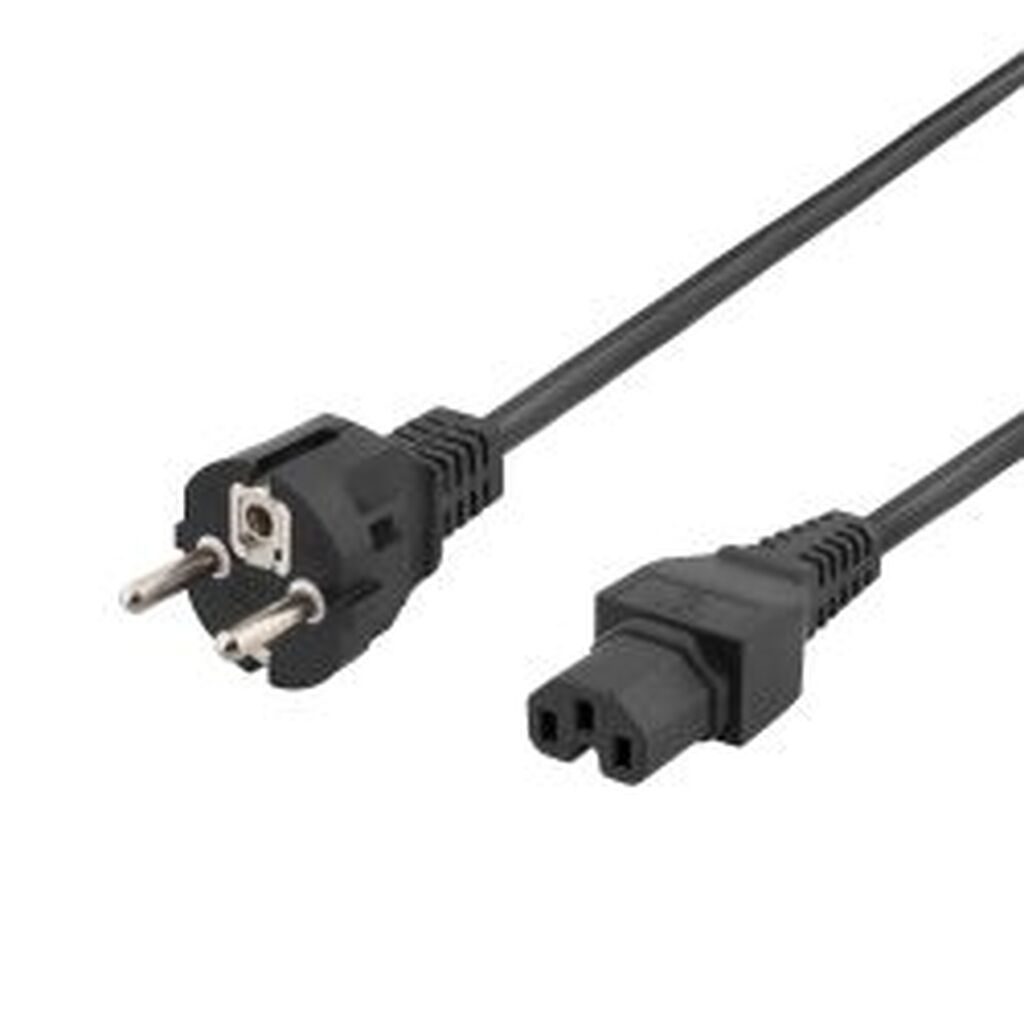 Deltaco Power Cord Cee7/7 - Iec C15, 1m, Black