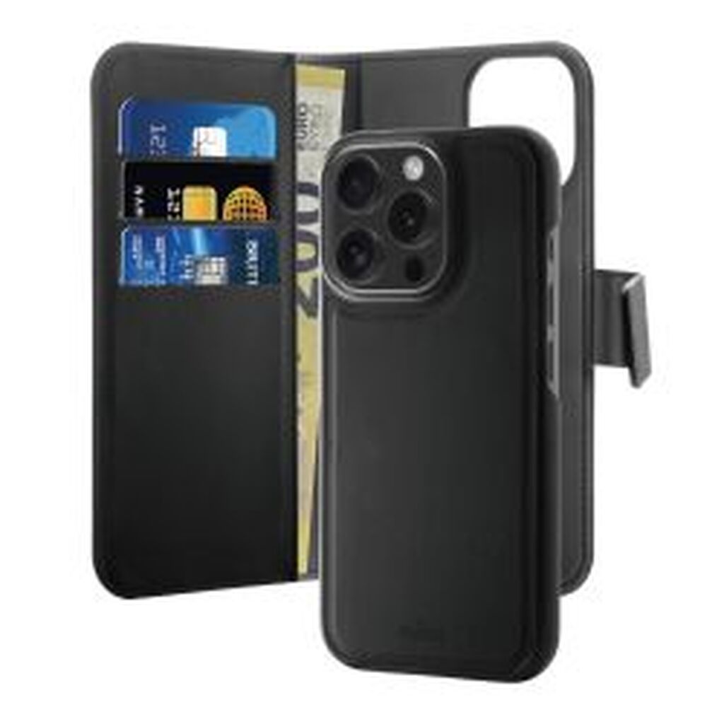 Puro Iphone 16 Pro Max Wallet, Detachable, Black