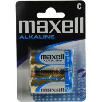 Maxell Batteries, C (lr14), Alkaline, 1.5v, 2-pack