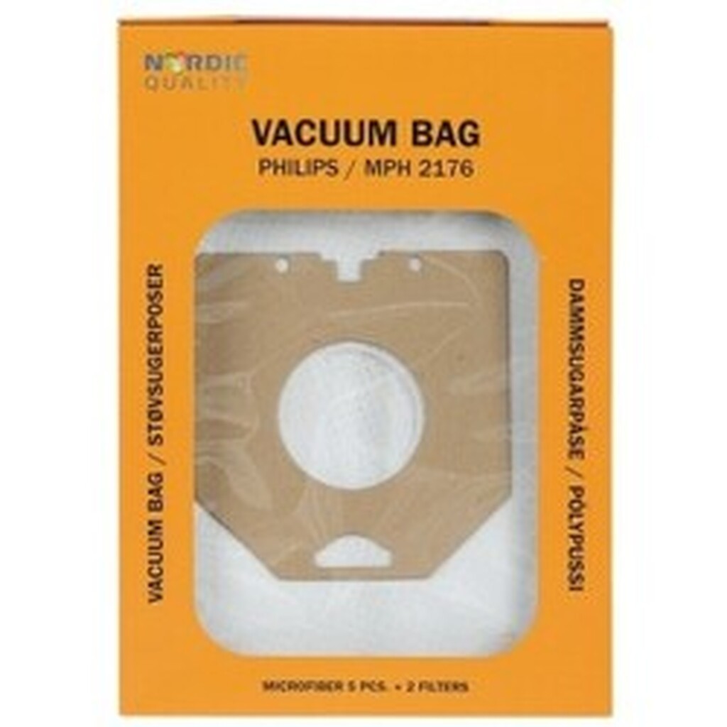 Nq Vacuum Mph 2176 Støvsugerposer, 5 Stk. + 2 Filtre - Diverse