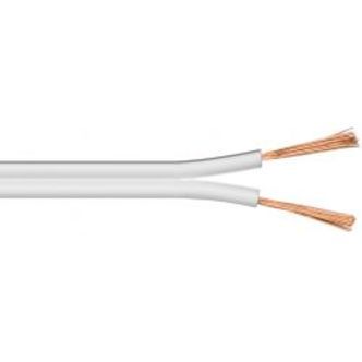 Deltaco Speaker Cable, 2x0.75mm2, White, 50m