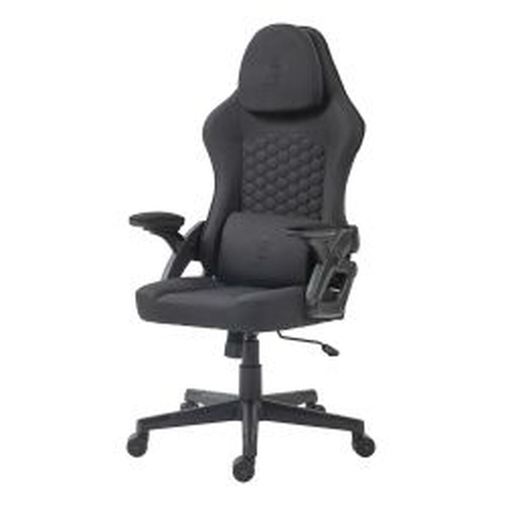 Deltaco_gaming Dc130 Gaming Chair In Black With Soft Linen Fabric Material