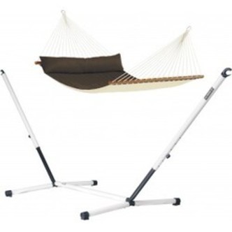 La Siesta Alabama Arabica - Kingsize-hængekøje Med Tværpind Og Pulverlakeret Stål- Stativ