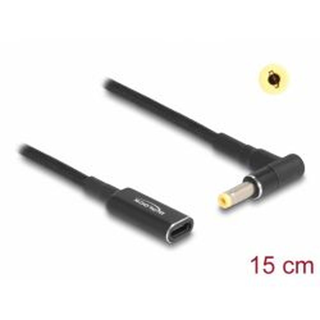Delock Laptop Charging Cable Usb Type-c To Hp 4.8 X 1.7 Mm 15cm