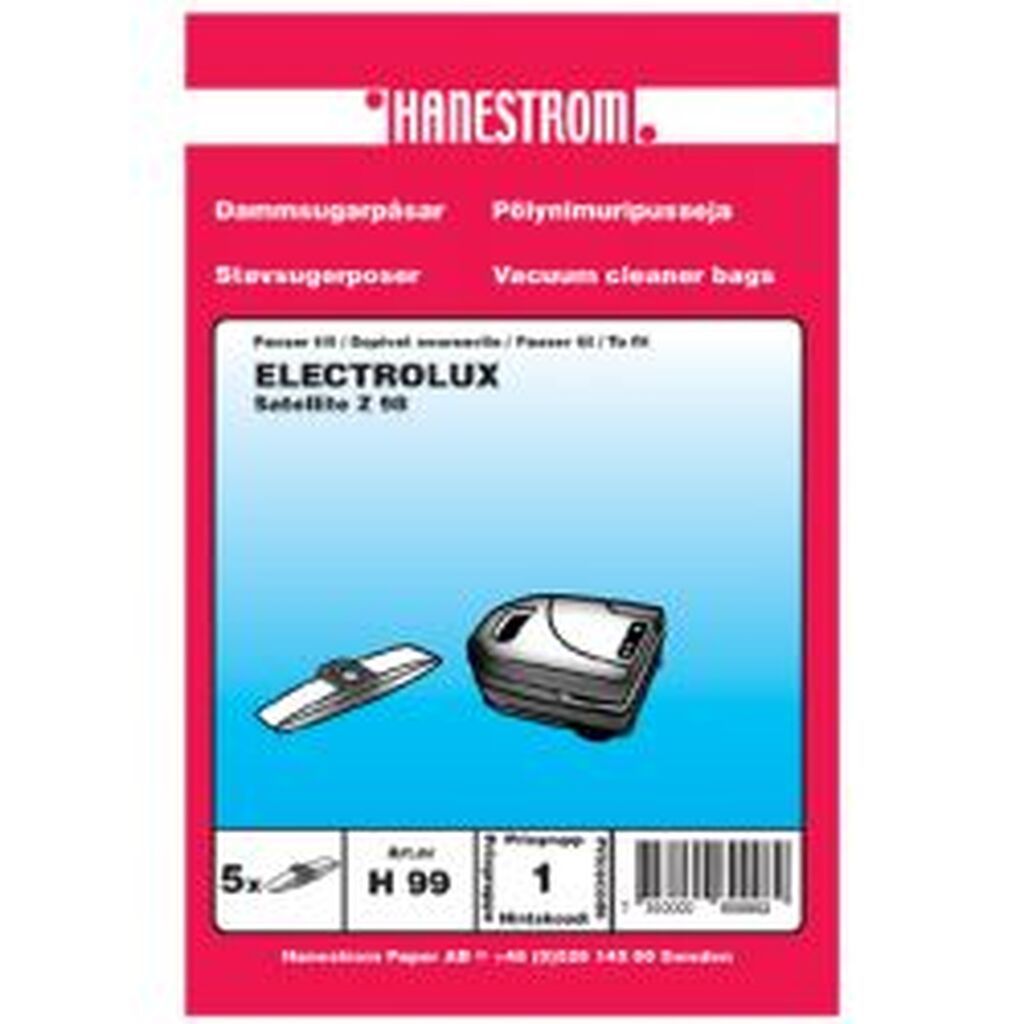 Hanestroem Dammsugarpåsar Electrolux Satellite Z 98