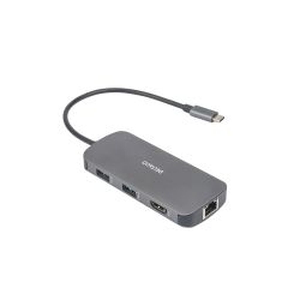 Deltaco Usb-c Docking Station, Single, 1x Hdmi/rj45/sd/msd, 3x Usb-a - Tilbehør til computer