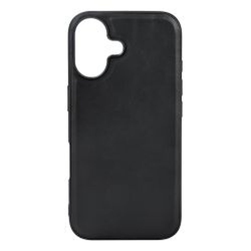 Essentials Iphone 16 Leather Mag Back Cover, Tpu Frame, Magnet, Black