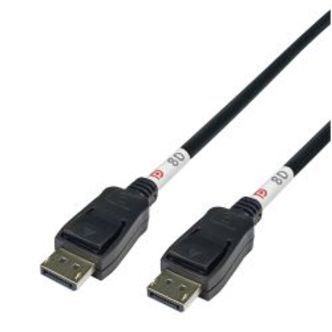Deltaco Displayport Cable, Dp 2.1, Dp80, 1m