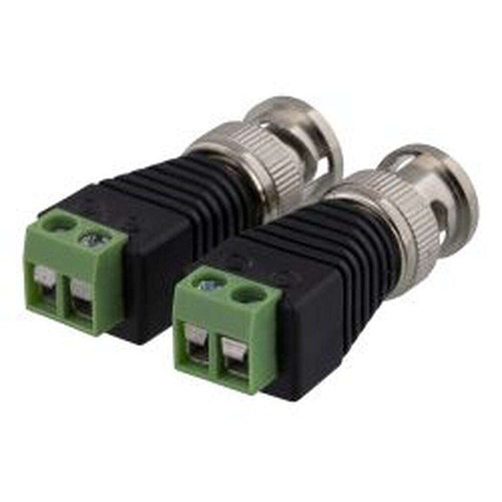 Deltaco 2-pin Terminal Block To Bnc, 2-pack, Screw Fix, Bnc