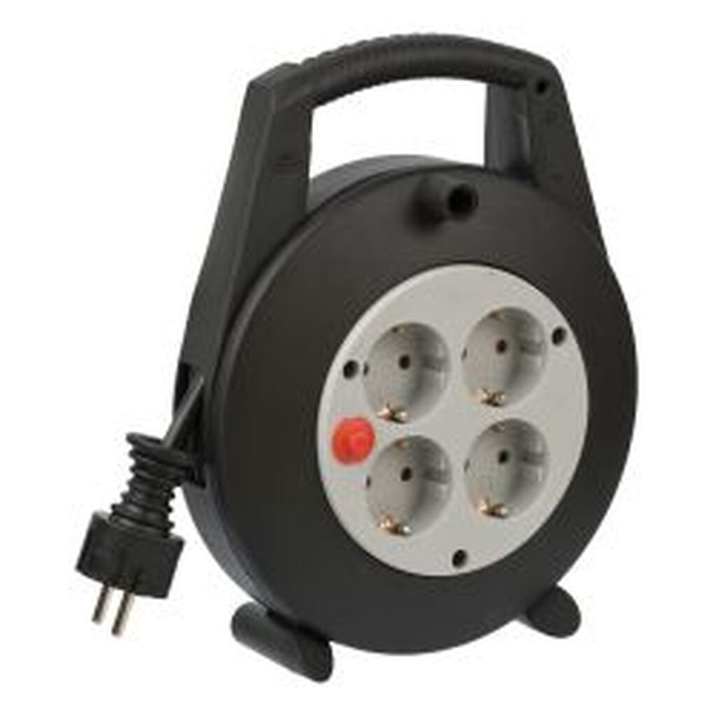 Brennenstuhl Cable Reel 4xcee 7/3, 1xcee 7/7, Ip 44, Switch, 5m, Black