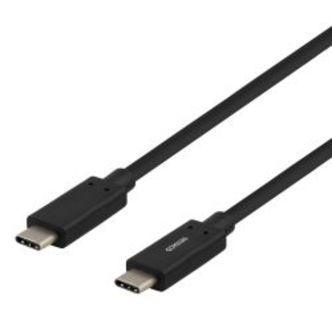 Deltaco Usb-c To Usb-c Cable, 0.5m, 60w Usb Pd, 10 Gbps, Black
